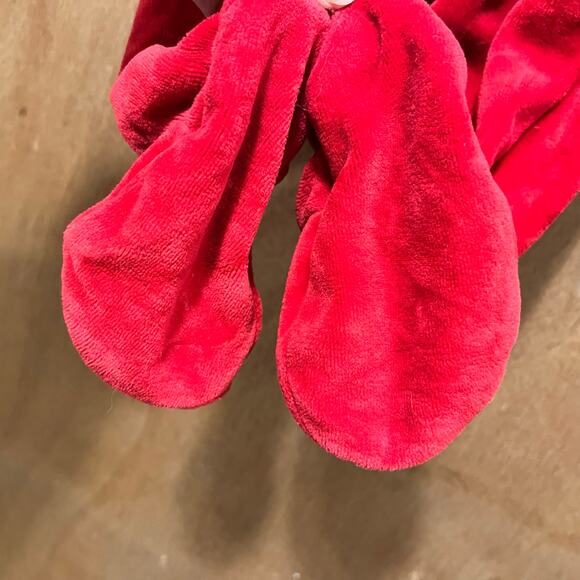 Vintage Ralph Lauren Footie Pajamas Red Velour Collar Size 9 months RL Christmas - Picture 6 of 16